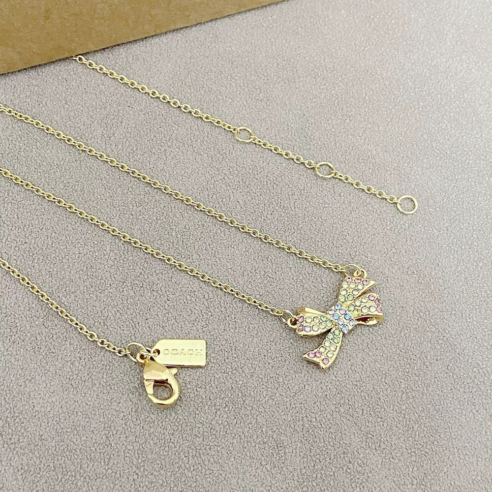 Coach Bow Rhinestone Necklace - Picture 4 of 6